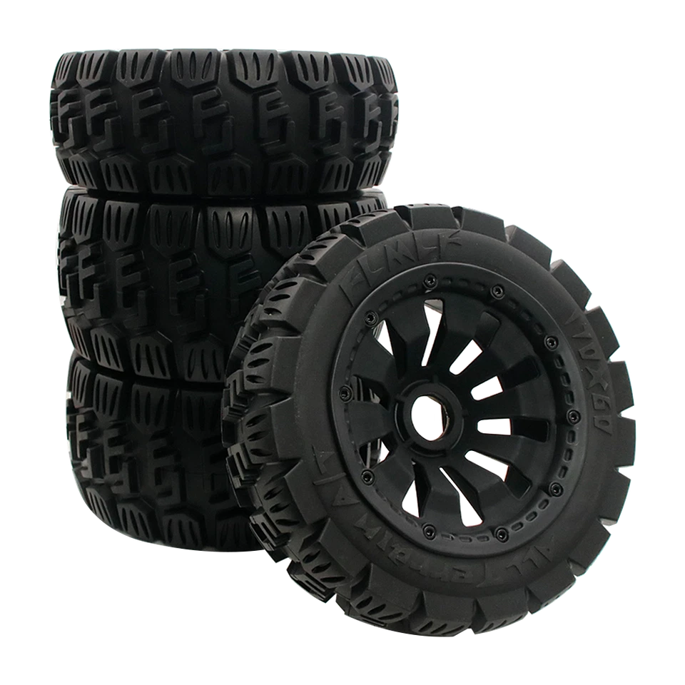 RC 1/5 24mm schwarze Vorder-Hinterrad-Allradreifen für HPI Rovan KM Baja 5B SS - Bild 3 von 4