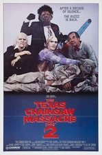 THE TEXAS CHAINSAW MASSACRE PART 2 (1986) ORIGINAL FOLDED VERSION A MOVIE POSTER