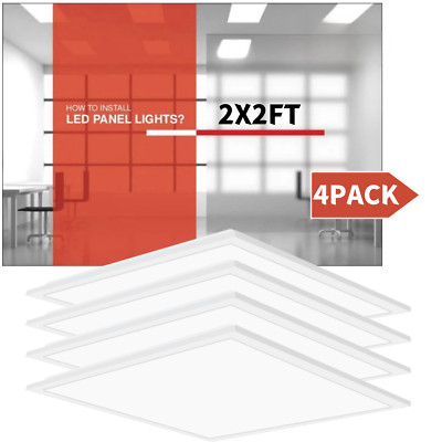 2x2 45Watt LED Panel Troffer Light 5000K 0-10V Dimmable ETL Certified - 4 Pack