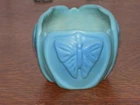Vintage Van Briggle Butterfly Small Blue Vase