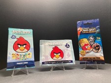 3 NEW PACKS ANGRY BIRDS TRADING CARDS/ STICKERS/ Dog tag