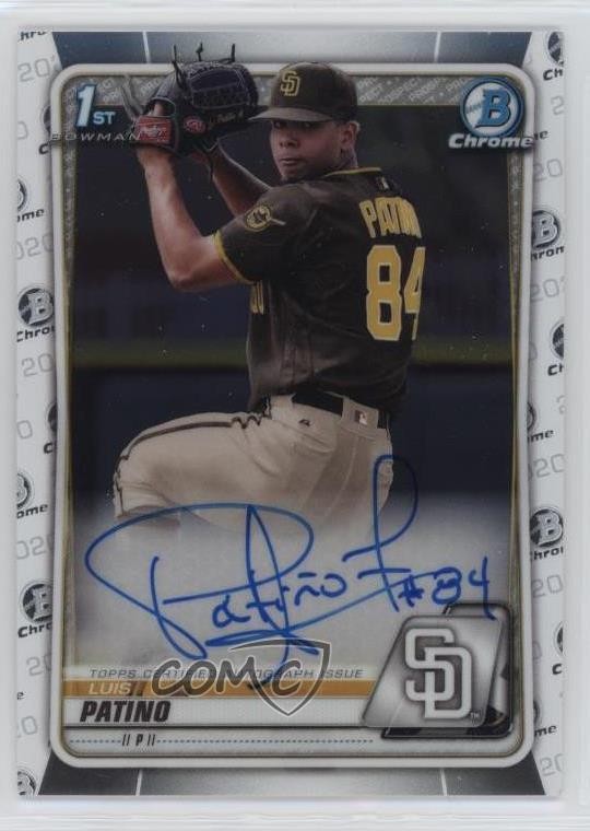 2020 Bowman Chrome Prospects Auto Luis Patino #CPA-LP Auto y8x