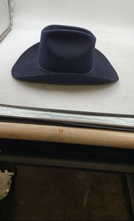 John B. Stetson 4X Beaver Mens Navy Blue Fitted Western Cowboy Hat