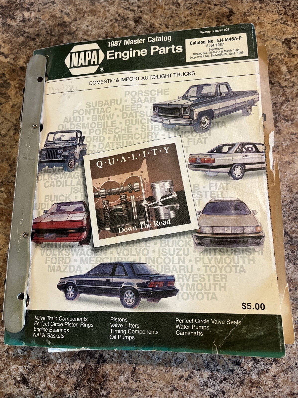NAPA Master Catalog Engine Parts EN-M46A-P 1987, EN-M45A-T 1984, CA-15 1987