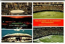 Hubert H. Humphrey Metrodome Minneapolis Minnesota Postcard Multiview