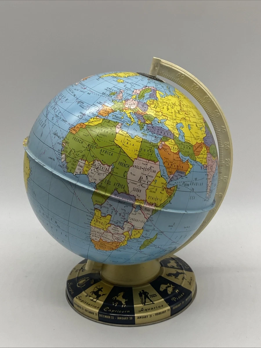 Black Vintage Original Antique World Globes & Celestial Globes for