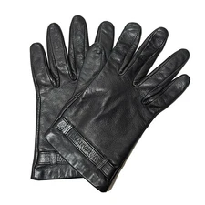 LANVIN - Black Leather Women's Gloves