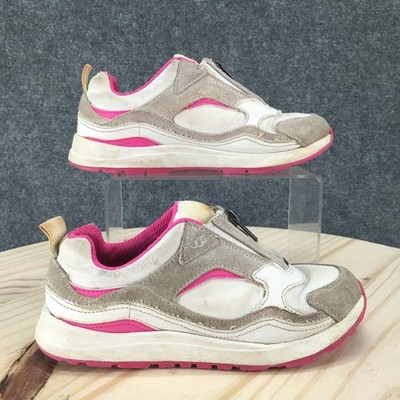 UGG Shoes Youth 3 Ca805 Front Zip Walking Sneakers 1115850K Gray Pink Suede