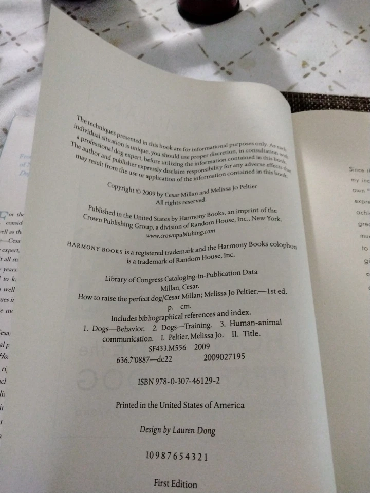 Signed By Cesar Millan How to Raise the Perfect Dog : Through Puppyhood and... - Image 3 of 4