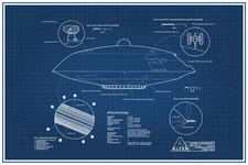 Lost In Space Jupiter 2 Spacecraft Blueprint Cool Wall Art Print Poster 16x24