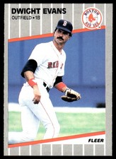 Dwight Evans 1989 Fleer #87 Boston Red Sox MLB READ FREE SHIPPING AutographDen