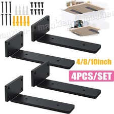 4 Pack Floating Shelf Brackets, 6/8/10 Inch Heavy Duty Industrial Shelf Bracket