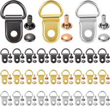 HINZIC 30 Sets Shoe Boot Lace Hooks Silver Black Gold Alloy Buckle Replacement F