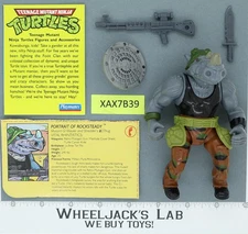 Rocksteady HARD HEAD 100% Complete Teenage Mutant Ninja Turtles 1988 Playmates