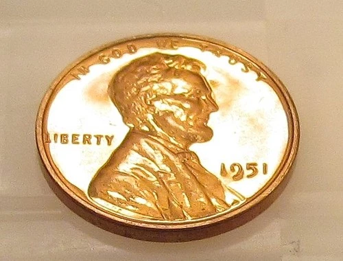 1951 Choice Proof  Lincoln Wheat Cent EYE CANDY Blazing Red Beauty #1227 ~ 6