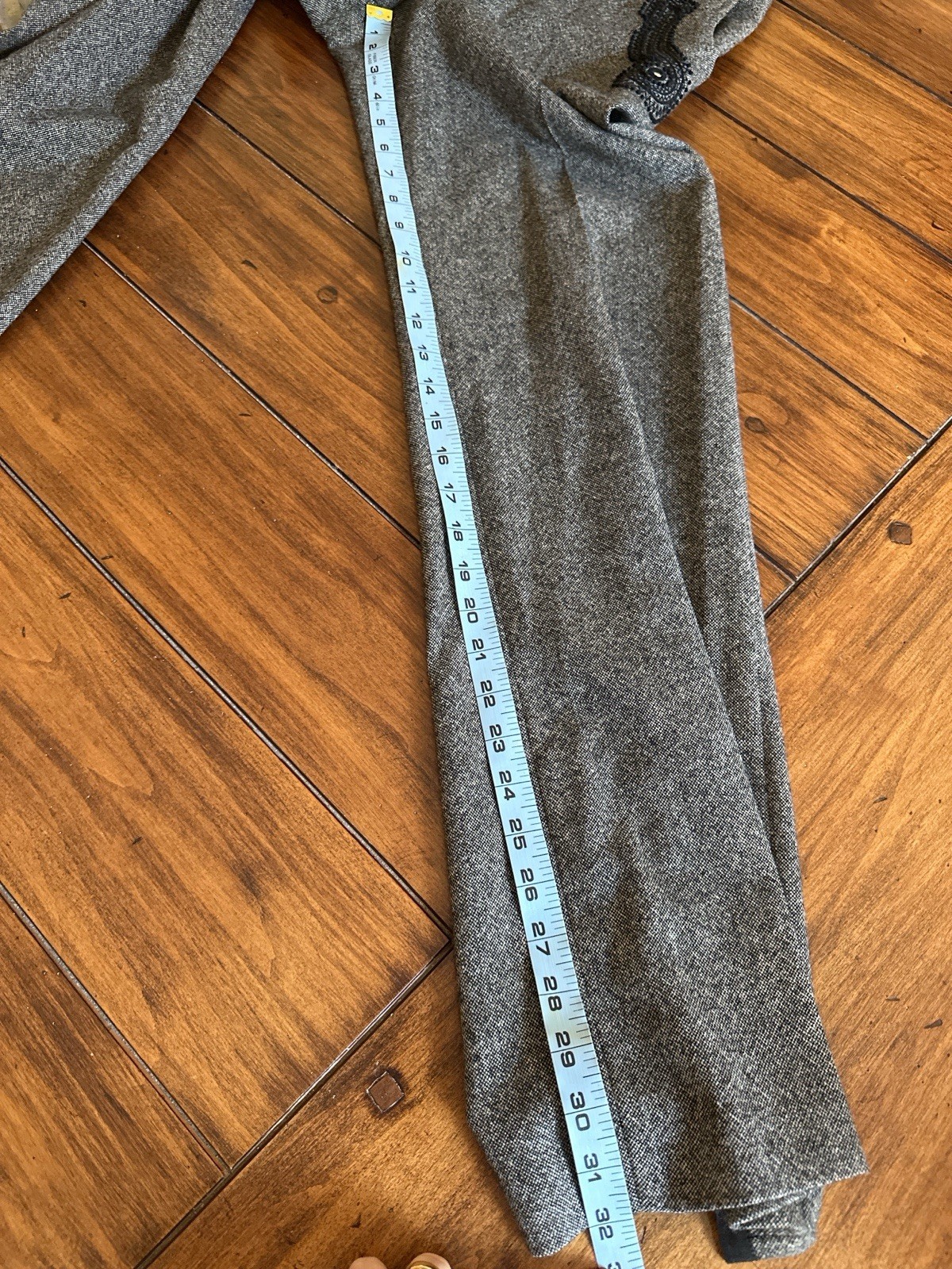 Barbara Bui Initials Wool Pants Gray Embroidered … - image 12