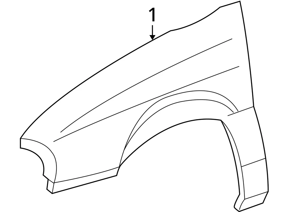 Guardabarros de conductor Ford Freestar 2004-2007 EMBBR Foto 3 de 3