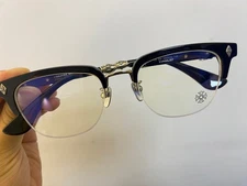 Chrome Hearts Cross Unisex Half Frame Vintage Clear Lens Sunglasses 53-20-145