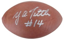 Y.A. Tittle HOF Signed/Autographed Wilson NFL Leather Football 49ers JSA 204868