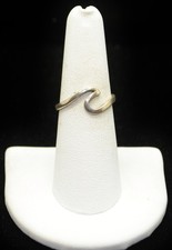 Sterling Silver Simple Wave Design Ring SZ 6.75 FME365
