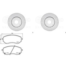 HELLA PAGID BREMSENSET 320mm VORNE passend für MERCEDES X-KLASSE 470