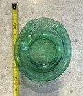 Green  Glass Horseshoe shaped Ashtray, Good Luck Horse Head vintage  — photo 2
