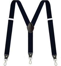 Heavy Duty Adjustable Y-Back Suspenders for Men - Elastic Straps for Work