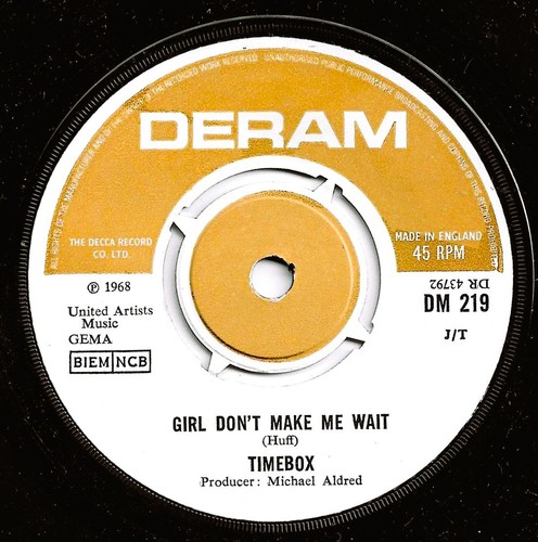 TIMEBOX Girl Don't Make Me Wait Gone Is The Sad Man UK 7" Deram DM 219 EX 1968 - Picture 2 of 2