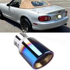 Chrome Car Rear Exhaust Tip Tail Pipe Stainless Muffler For 2001 Mazda Mx5 Miata