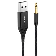 Aux Bluetooth 5.2 Car Adapter, USB Powered 3.5mm Jack, Handsfree Call, Music