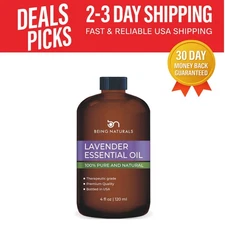 100% Pure Lavender Essential Oil - Large 4 OZ with  Quality Glass Dropper