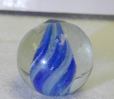 20351m Nice Naked Vintage German Handmade Swirl Marble .71 Inches