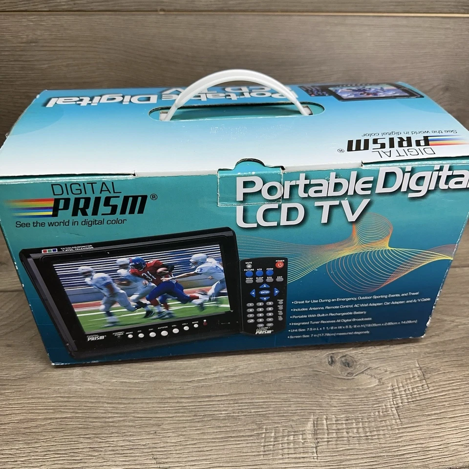 Digital Prism ATSC-710 Portable 7” Handheld LCD TV w/Remote & Car Adapter - Image 3 of 4