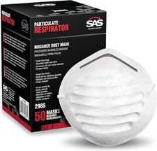 SAS Safety Nuisance Dust Mask 50 Pack Adjustable Respiratory Protection Masks