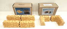 C 1/35 MODEL CELLAR 2X INTERLOCKING SANDBAGS OUTSIDE CORNER + 2X STRAIGHT TRENCH