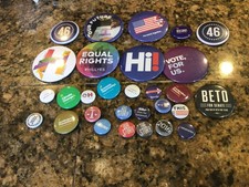 Pins Pinback Buttons Campaign Political Democrat/Progressive  29 Piece LOT
