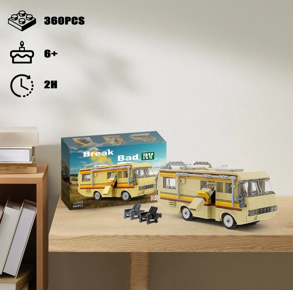 2025 Breaking Bad RV Building Block Model Kit- Camper Van | 360PCS CL0002 - RARE - Image 4 of 4