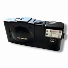 Olympus XA-2 35mm Film Camera W/ A11 Electronic Flash Tested Works