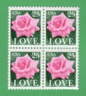 Scott #2378 Love Rose Block of 4 Stamps - MNH
