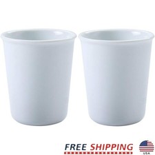 Porcelain Coffee Tea Cups Set of 2 Freestanding Smooth Easy Clean Hotel Use