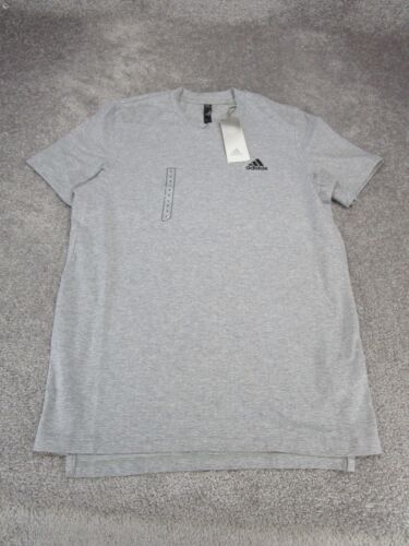 Adidas Shirt Mens Small Axis Tee 2.0 Short Sleeve Gray Trining & Gym NEW