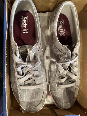 Keds Gray Canvas Shoes Lace Up Sneakers #WF61390 Dream