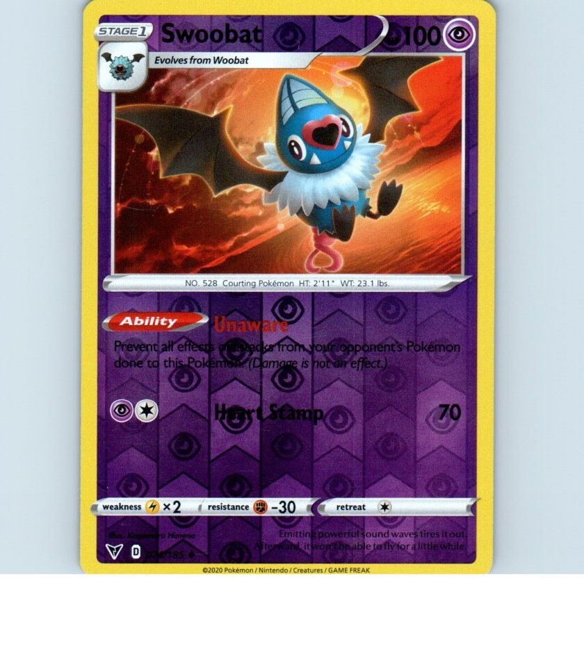 2020 Swoobat  Pokémon Card