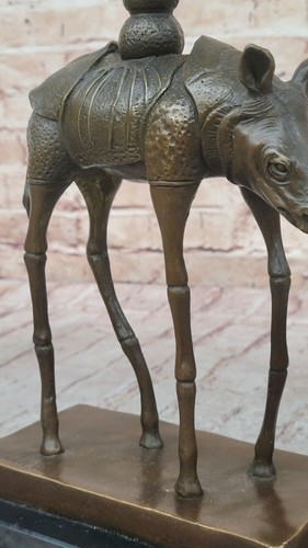 Triumphant Rhino Salvador Dali bronze sculpture reproduction lost wax method Art - Picture 9 of 10