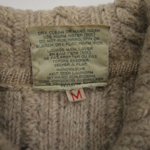 Carraig Donn Made Ireland Cardigan Sweater Cable Knit 100% Wool Medium - Picture 13 of 17