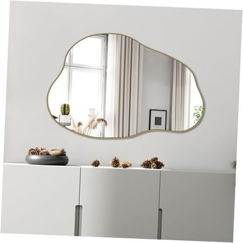 Gold Irregular Mirror, Cloud Shaped Mirror, 30"L x 20.5"W Gold Cloud