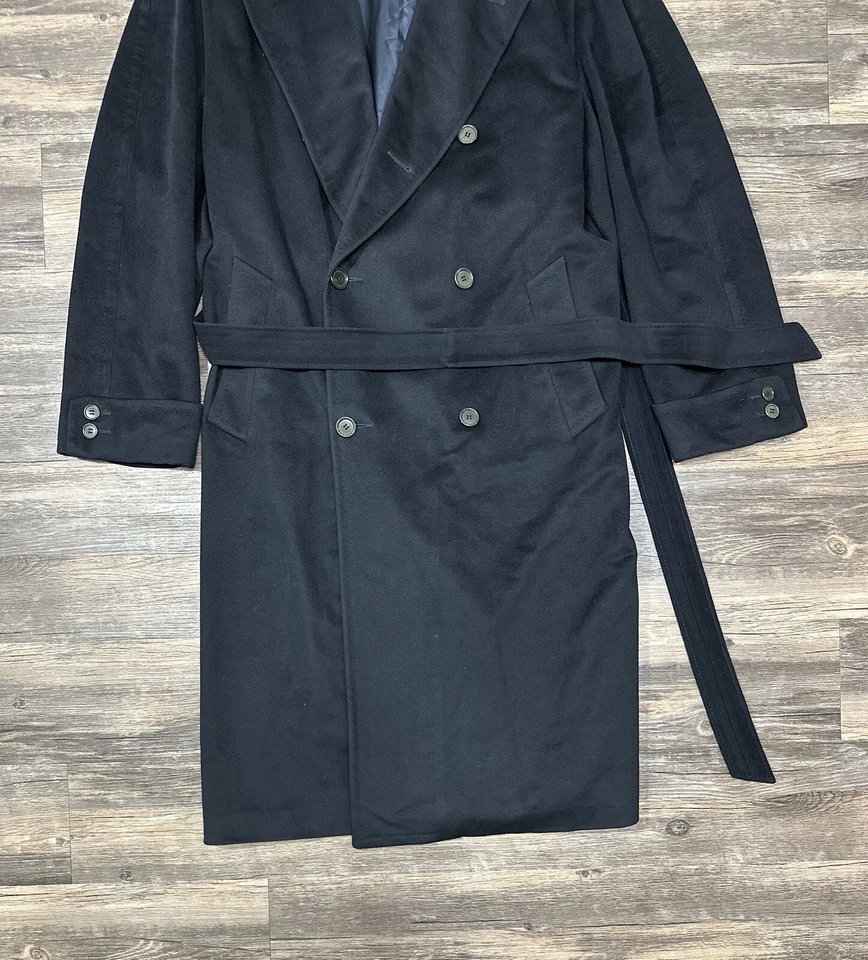 Abrigo largo Canali Tony Mancino para hombre 85 % lana Lana 15 % cachemir 48R hecho en Italia Foto 2 de 4