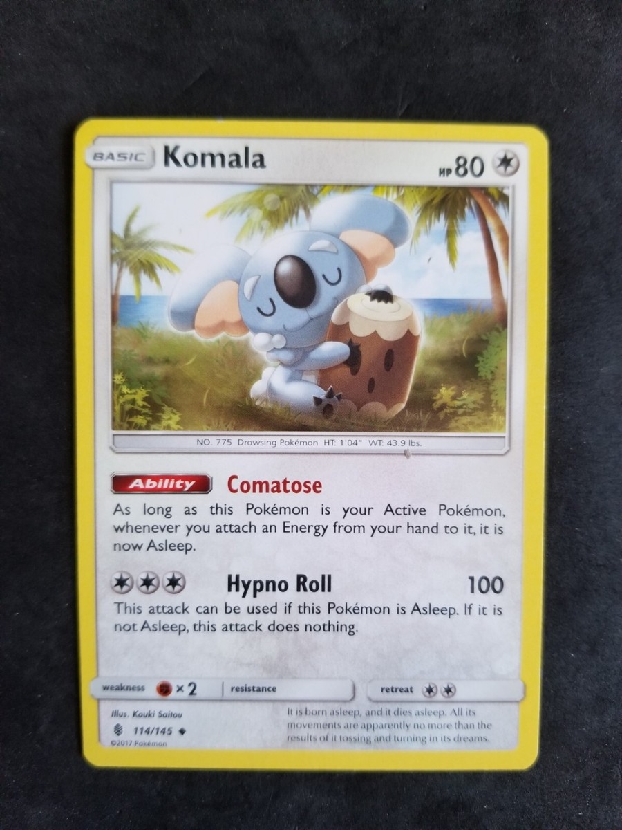komala pokemon card value Komala - 114/145 - Guardians Rising main image 1
