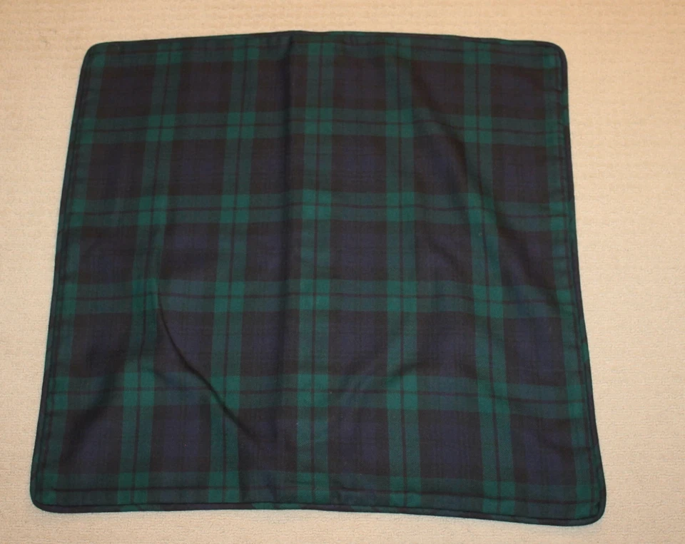Ralph Lauren Home 100% Wool Blackwatch Plaid Custom Queen Duvet &  Euro Sham Set - Image 4 of 4