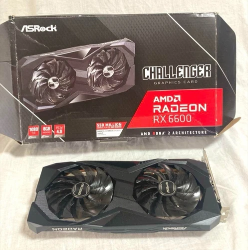ASRock Challenger AMD Radeon RX6600 CLD 8G 8GB GDDR6 Graphics Card PCIe 4.0 Used